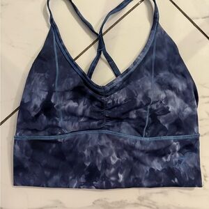 Gymshark Blue Sports Bra with Crisscross Straps